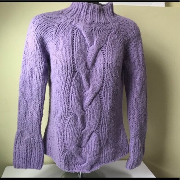 Deane &White Vintage Y2K Hand Knit Cable Chunky Sweater Wool Coastal Fisherman L - Picture 3 of 16